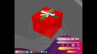 BREAKDOWN - Christmas Gift Box RIG MAYA  (Arnold, Redshift, Renderman, Vray)