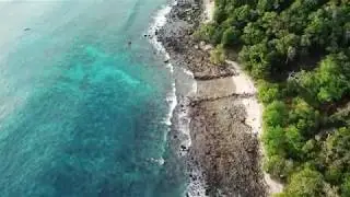 Beautiful Rocky Coastline and Calm Waters HD - Drone View - Free Stock Footage
