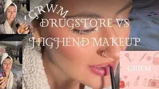Full face of drugstore vs high end makeup!💄 #drugstoremakeup #highendmakeup #makeupcomparison 
