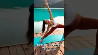 Revolved Triangle and Wide-Leg Forward Fold Yoga Pose #yogaambiance #yoga #yogaflow