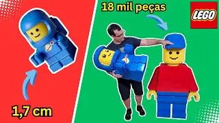 The LEGO minifigure gets bigger with each round!