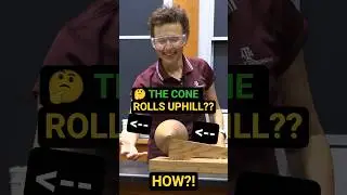 The cone rolls uphill? 🤯🤔 #shorts #DrTatiana #science
