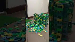 Unique colorful domino city