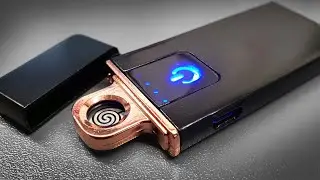 Smart Fingerprint Sensor Flameless Windproof Lighter Unboxing // USB rechargeable lighter
