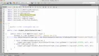 java.io: Character Stream, Serialization