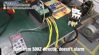 50HZ start directly testing of Frecon  VFD VSD Solar pump inverter