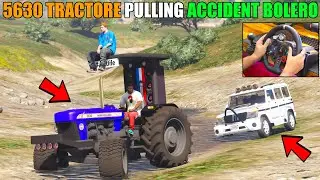 GTA 5 : JIMMY AND FRANKLIN DRIVING 5630 TRACTORE AND PULLING ACCIDENTAL MAHINDRA THAR OMG!
