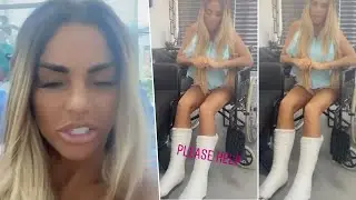 Katie Price begs for help after breaking her feet