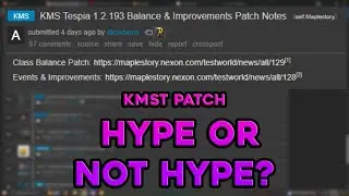 [MMM] KMS Destiny Weapon Scandal + KMST Balance Patch BUFFS/NERFS? | MapleStory