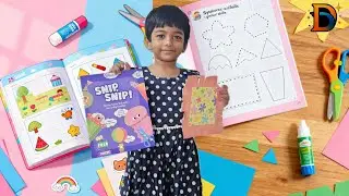 Fun Scissor Skills Activity Book for Kids | Learn Cutting & Pasting Easily at Home! | Dira & Divin