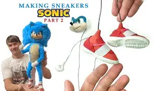 Polymer Clay Sneakers | How to make boots tutorial Sonic Hedgehog Art Doll Pt. 2