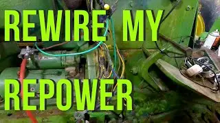 Rewiring a 4020 with a new ignition switch.