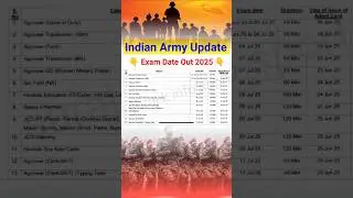 Agniveer new update 2025 | indian army exam date update | army new update | #agniveer