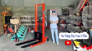 [ BÁO GIÁ ] Xe Nâng Tay Cao 1 Tấn Không Phanh Giá Rẻ | 1 Ton High Lift Hand Pallet Truck