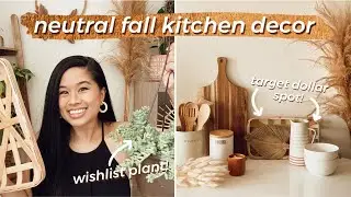 HUGE KITCHEN DECOR HAUL *NEW FOR FALL!* | Target, HomeGoods, LA Flower Market