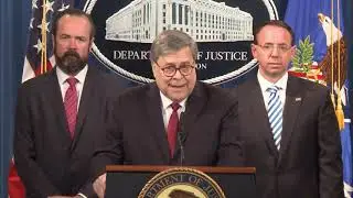 🔴 AG Barr on Release of Report on Investigation into Russian Interference..