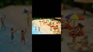 Suasana Pantai Di Dunia Miniatur #diaroma #miniatur #duniamini #duniaminiatur
