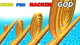 The NOOB vs PRO vs HACKER vs GOD in Spiral Roll