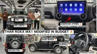 THAR ROXX MX1 MODIFIED WITH ANDROID STREO ✅ DRL ✅ STEERING CONTROL ✅ REFLECTOR ✅