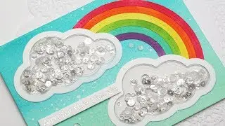 How to Create a Cloud & Rainbow Shaker Card