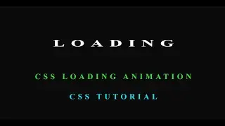 HOW TO CREATE LOADING ANIMATION USING CSS - Fade in Fade out text Animation - 