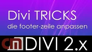 Divi Tricks - Die Footerzeile anpassen