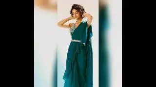 RUFFLE SAREE WITH BELT IDEAS#fashionvirtue