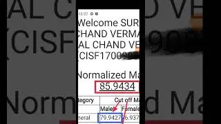 CISF HCM Result 2023 ! CISF HCM || cisf score card|| Maths with suresh sir|| #motivation #shorts