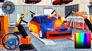 Smart Car Wash Service Simulator 3D - Car Gas Station Car Paint Shop - Android Gameplay