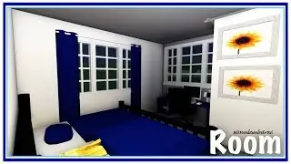 Bloxburg build || habitacion azul rey | bloxburg room