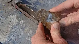 Super Hard Blue Agate Cut, With A Harbor Freight Tile Saw!?