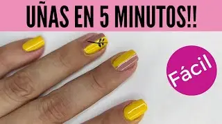 FALL NAILS 2022! u&ntilde;as amarillas r&aacute;pidas y f&aacute;ciles en minutos
