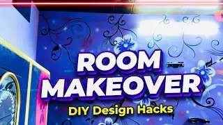 3D wall painting art parpal paint work || flower 🌼 wall design 