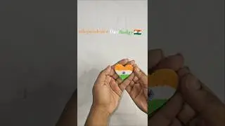 Diy independence day badge🇮🇳 #shortsfeed #shortvideo #independenceday #independence #badge99 #viral