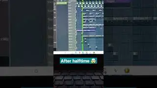 sample - before and after adding halftime plugin #beats  #flstudiotutorial