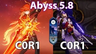 Abyss 5.8  | Raiden C0, Mavuika C0 | NO ineffa | Genshin Impact 5.8