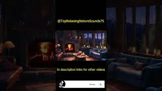 Sound Of Rain And Fireplace In a Cozy Cabin In High Mountain Will Help To Sleep #shorts