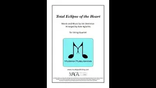 Total Eclipse of the Heart - String Quartet  - Sheet Music 🎵