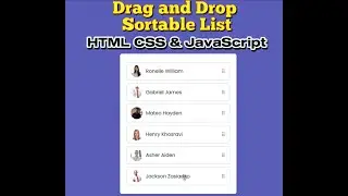 Drag and Drop Sortable List using HTML CSS & JavaScript