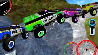 4x4 Offroad Police JEEP Monster Trucks Impossible Driver - Car Extreme Racing - Android Gameplay