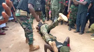 Tear flow as soldiers 4th Dimension band dance to say goodbye to Gideon Osei Ansere