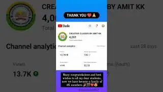 Many congratulations and best wishes to all my dear students, now we have become a family of 4K memb