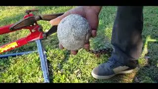 Breaking Open Large Smoky Quartz Geode