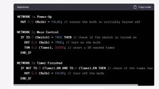 Chatgpt can generate PLC code