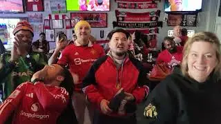 Manchester United  3 - 2 Fulham - Fan's Celeberate  Sesko Winner 