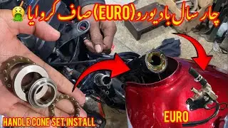 Honda 125 Handle Cone Set replacement | bike wheel alignment | oil and tuning | honda 125