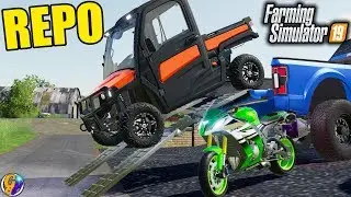 FS19 - REPO MOTORCYCLE $23,000 TOWING REPO FARMING SIMULATOR 19