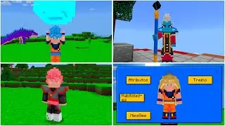 SAIU! MELHOR ADDON DE DRAGON BALL PARA MINECRAFT (IGUAL MOD DE PC)