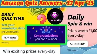 🎁 Amazon Quiz Answers Today - 27 Apr '25 - Win ₹50