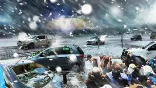 Biblical hailstorm hits South Africa's capital: Incredible storm scenes!